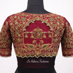 Bridal Aari Work Blouse – Handcrafted Traditional Design.