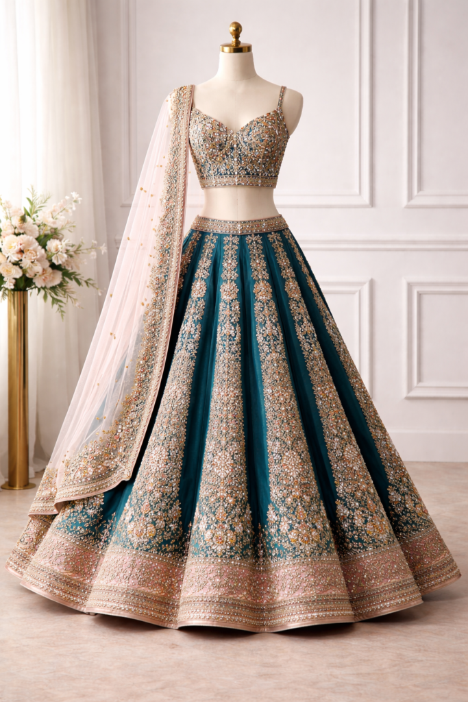 Panelled (Kali) Lehenga – Fully Customised