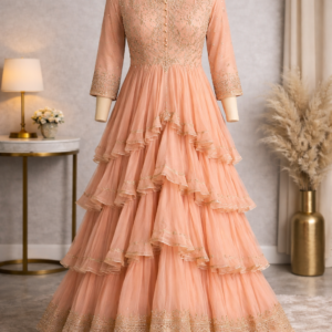 Layered Anarkali.Fully Customised