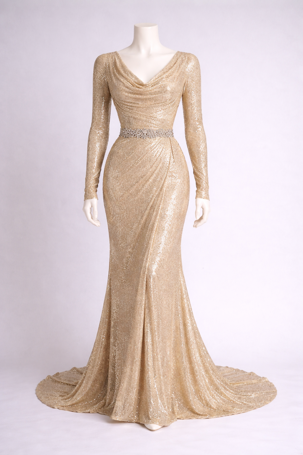 Jewel & Metallic Luxe Gown