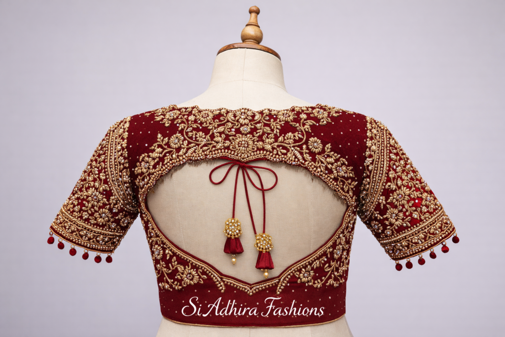 Fully Customised Designer Aari Work Blouse – Premium Bridal & Occasion Wear