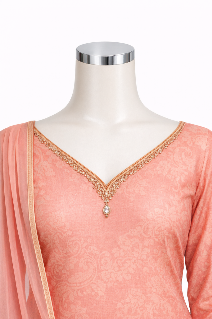 V Neck – Designer Embellished Finish