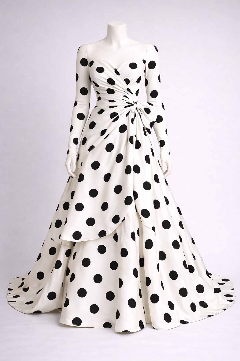 Retro Polka Dot Gown.Fully Customised