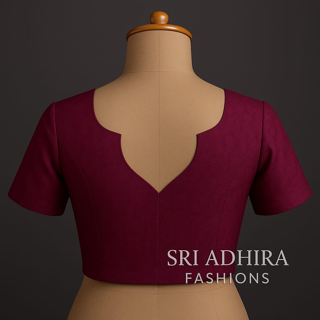 Petal Back-Neck Blouse.