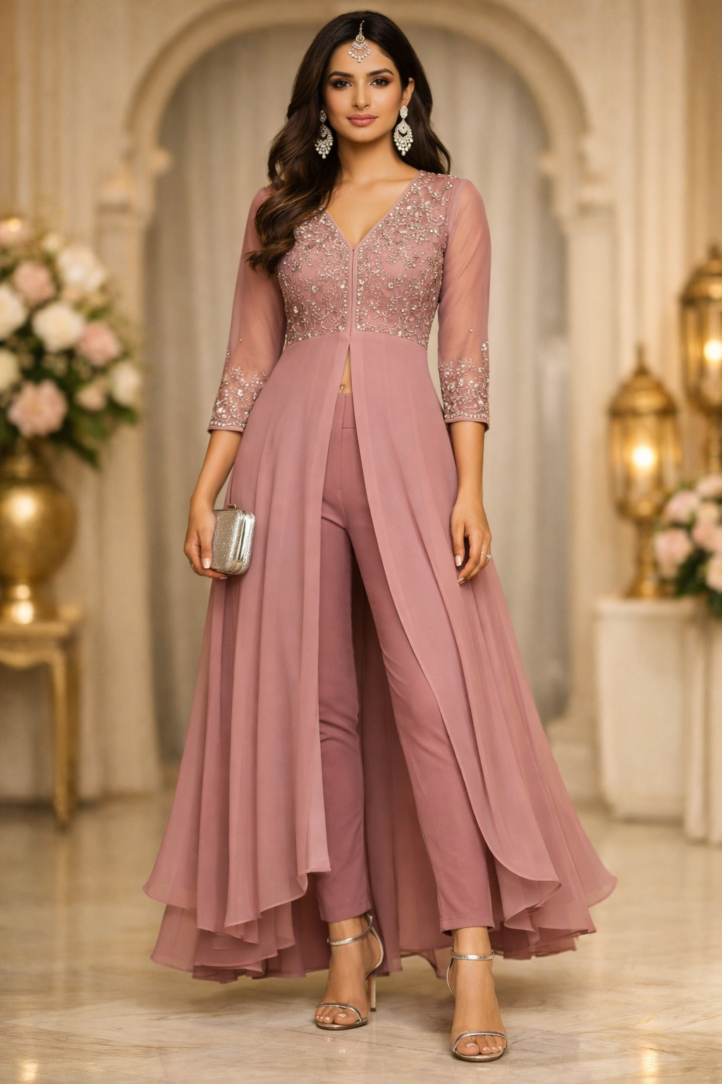 Front Slit Anarkali.Fully Customised