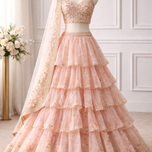 Layered Lehenga – Fully Customised