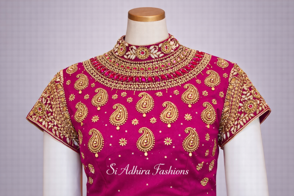 Fully Customised Bridal Aari Work Blouse