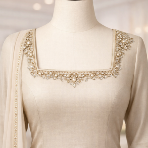 Square Neck – Royal Embellished Designer Finish