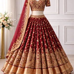 Bridal Lehenga – Heavy Aari Work