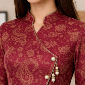 Semi-Collar Angrakha Neck – Premium Corporate Ethnic Formal