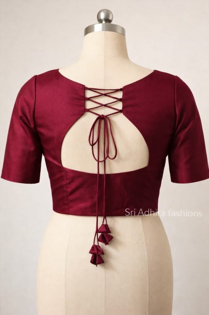 Criss-Cross Tie Back Blouse