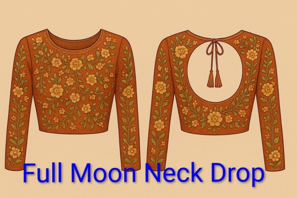 Moon drop back neck blouse