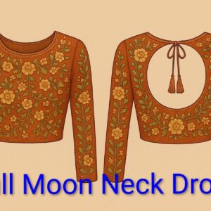 Moon drop back neck blouse