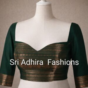 Elegant scallop V-neck blouse