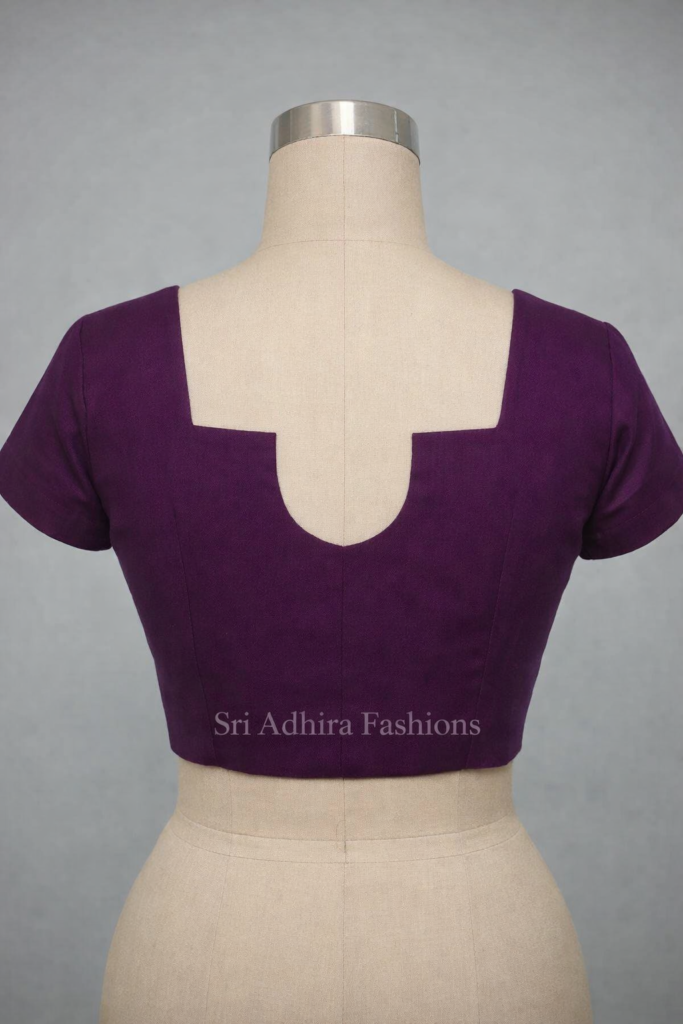 Modern Notch Back Neck Blouse