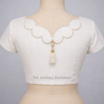 Pearl Scallop Back Neck Blouse
