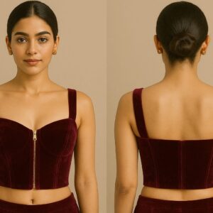 Back Square Neck & Front Sweetheart Blouse