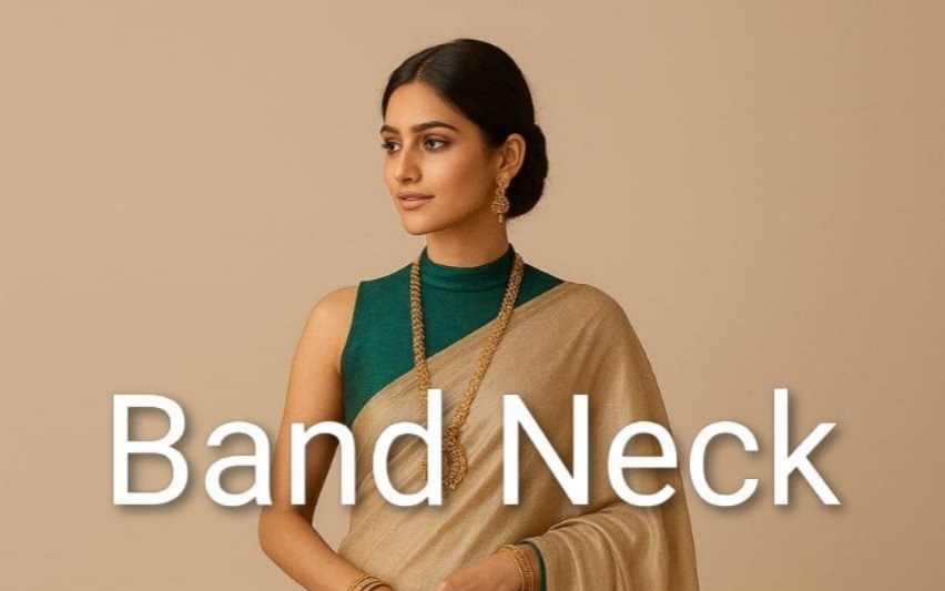 Band neck blouse